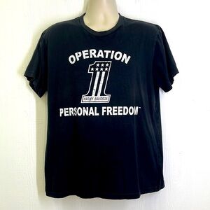 Harley Davidson - Operation Personal Freedom Wounded Warrior Project T Shirt LG